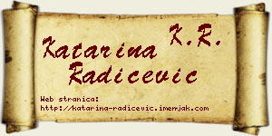 Katarina Radičević vizit kartica